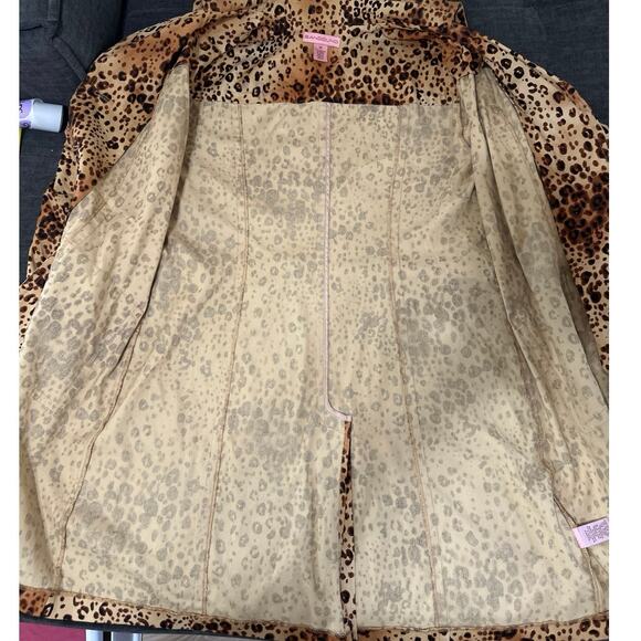 Vintage Bandolino Leopard print long trench coat button up, woman’s size 16 - Picture 10 of 13